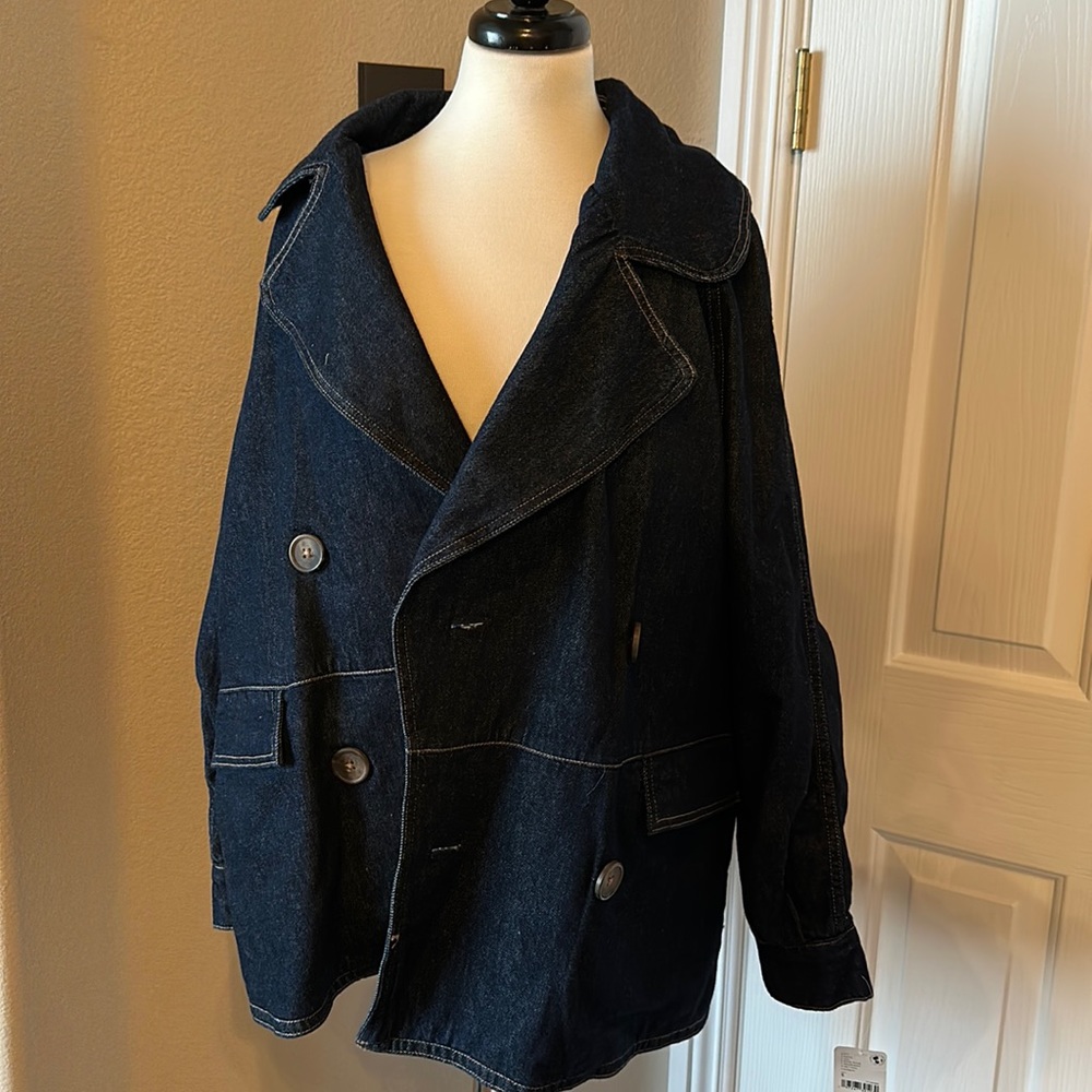 Free People Dark Blue Denim Jacket